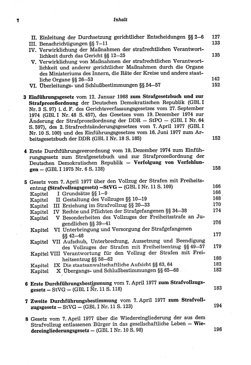 Strafprozeßordnung (StPO) der Deutschen Demokratischen Republik (DDR) sowie angrenzende Gesetze und Bestimmungen 1977, Seite 7 (StPO DDR Ges. Best. 1977, S. 7)