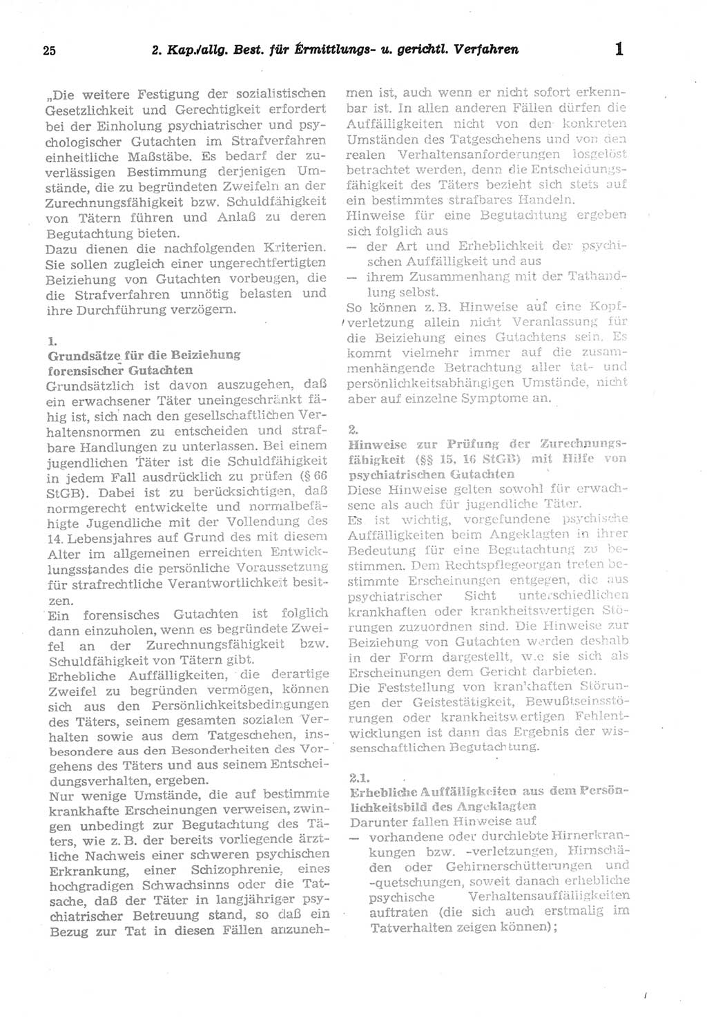 Strafprozeßordnung (StPO) der Deutschen Demokratischen Republik (DDR) sowie angrenzende Gesetze und Bestimmungen 1977, Seite 25 (StPO DDR Ges. Best. 1977, S. 25)
