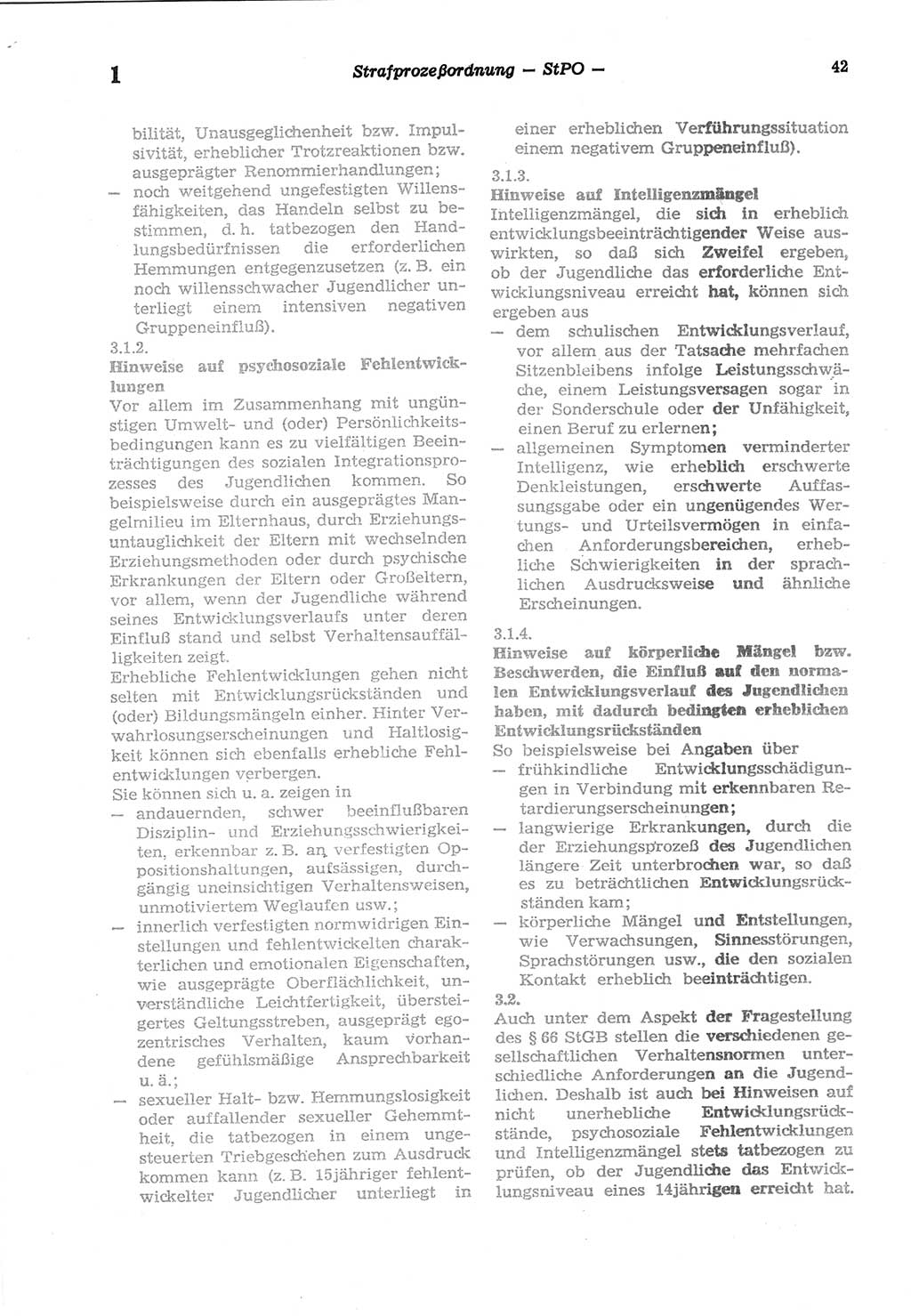 Strafprozeßordnung (StPO) der Deutschen Demokratischen Republik (DDR) sowie angrenzende Gesetze und Bestimmungen 1977, Seite 42 (StPO DDR Ges. Best. 1977, S. 42)