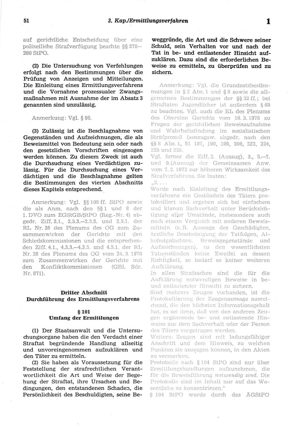 Strafprozeßordnung (StPO) der Deutschen Demokratischen Republik (DDR) sowie angrenzende Gesetze und Bestimmungen 1977, Seite 51 (StPO DDR Ges. Best. 1977, S. 51)