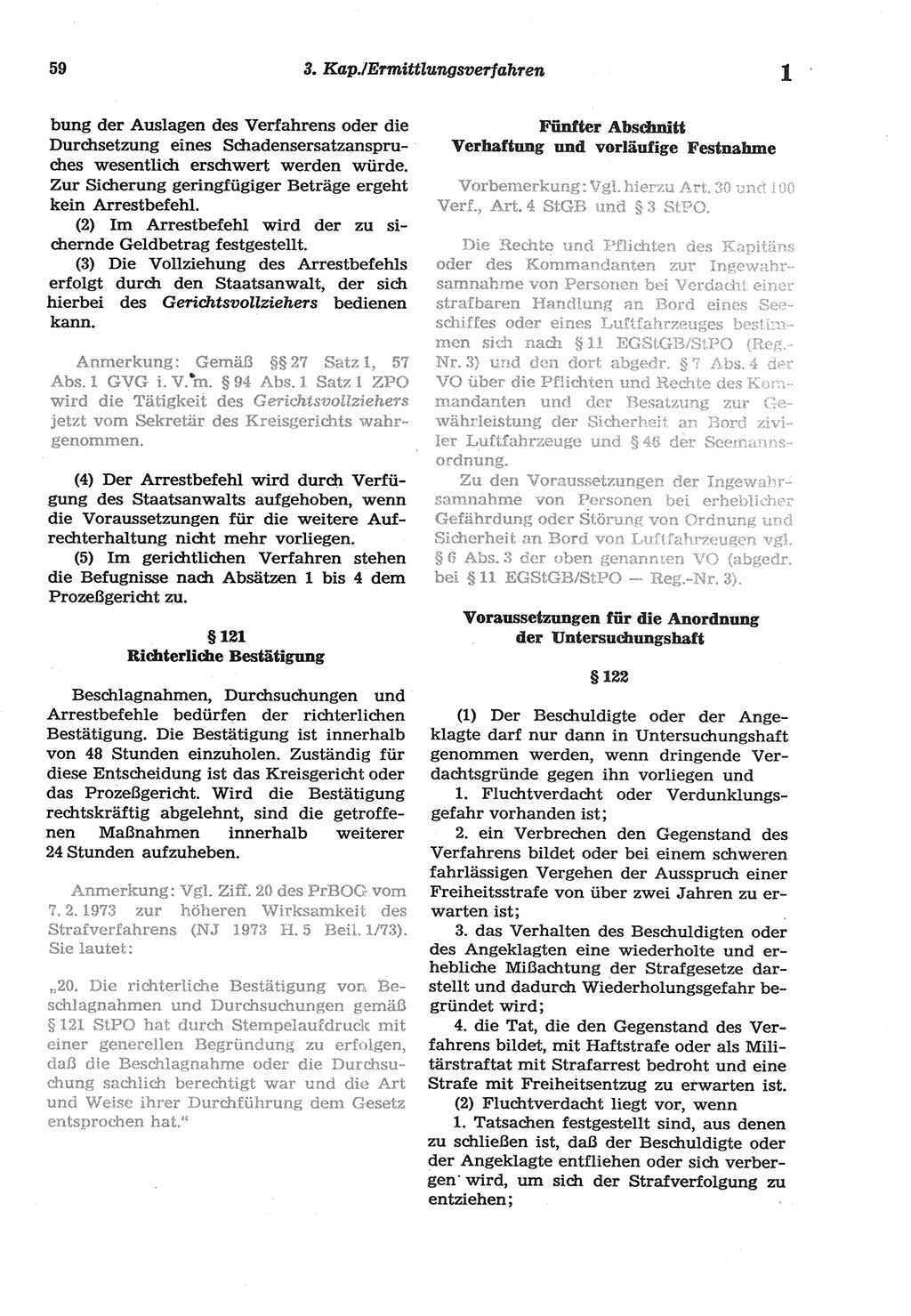 Strafprozeßordnung (StPO) der Deutschen Demokratischen Republik (DDR) sowie angrenzende Gesetze und Bestimmungen 1977, Seite 59 (StPO DDR Ges. Best. 1977, S. 59)