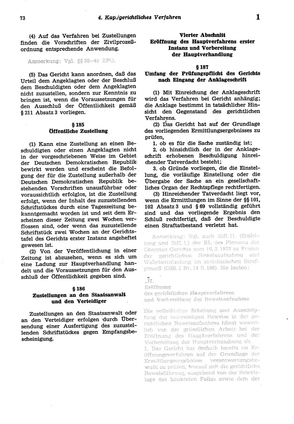 Strafprozeßordnung (StPO) der Deutschen Demokratischen Republik (DDR) sowie angrenzende Gesetze und Bestimmungen 1977, Seite 73 (StPO DDR Ges. Best. 1977, S. 73)