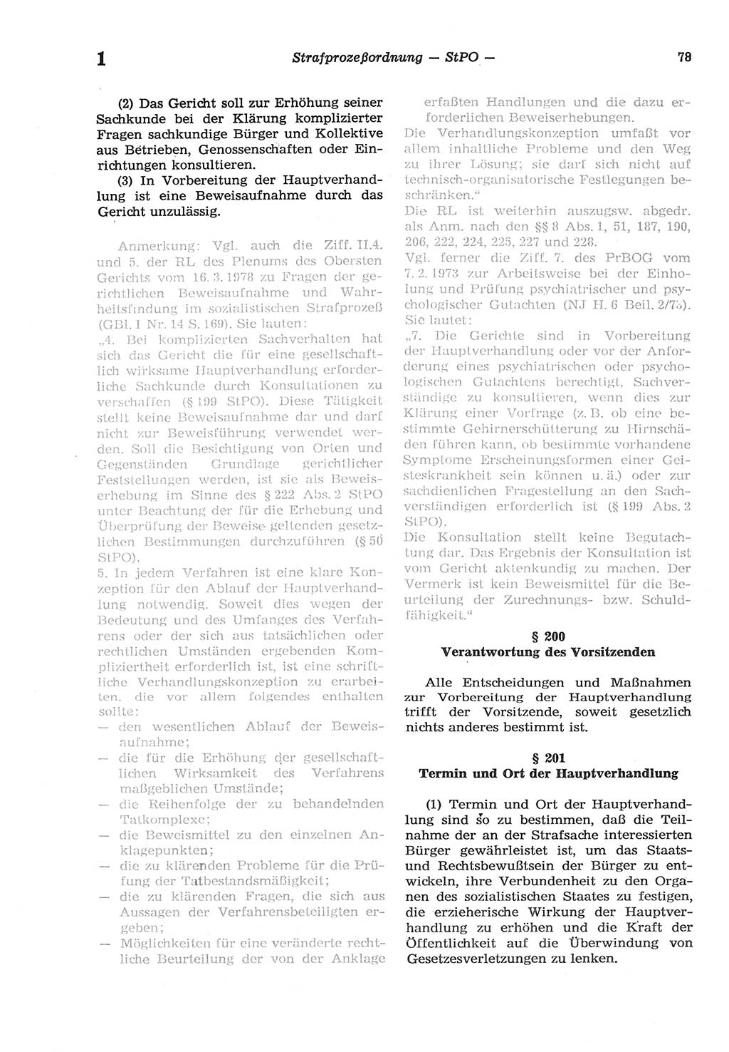 Strafprozeßordnung (StPO) der Deutschen Demokratischen Republik (DDR) sowie angrenzende Gesetze und Bestimmungen 1977, Seite 78 (StPO DDR Ges. Best. 1977, S. 78)
