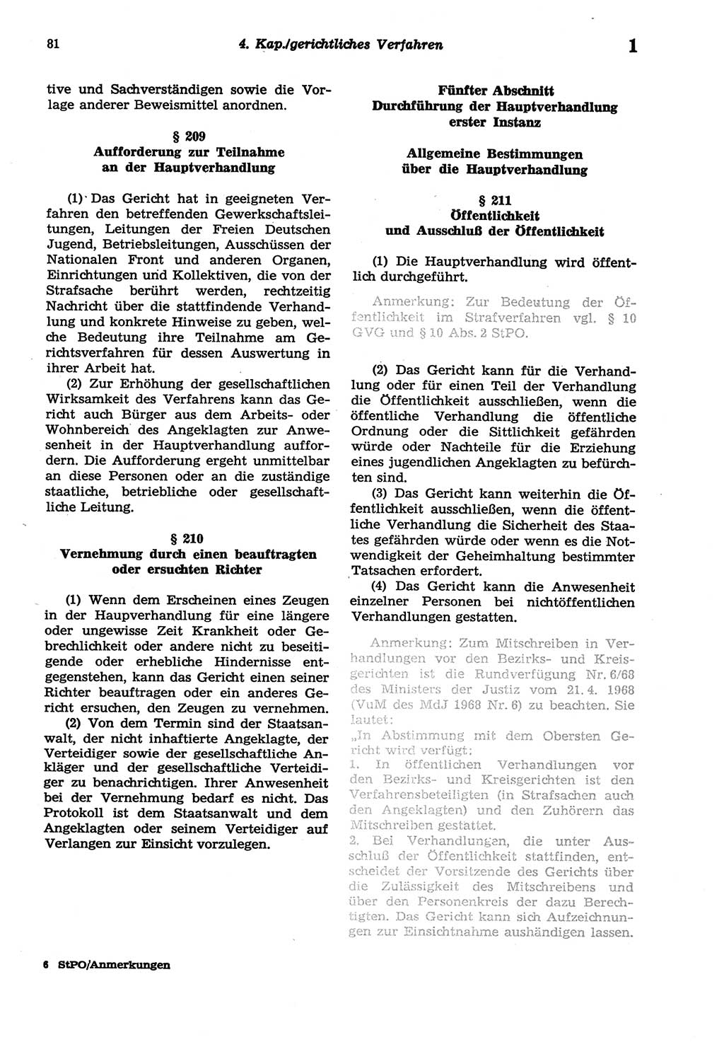 Strafprozeßordnung (StPO) der Deutschen Demokratischen Republik (DDR) sowie angrenzende Gesetze und Bestimmungen 1977, Seite 81 (StPO DDR Ges. Best. 1977, S. 81)