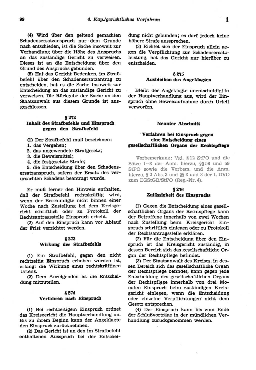 Strafprozeßordnung (StPO) der Deutschen Demokratischen Republik (DDR) sowie angrenzende Gesetze und Bestimmungen 1977, Seite 99 (StPO DDR Ges. Best. 1977, S. 99)