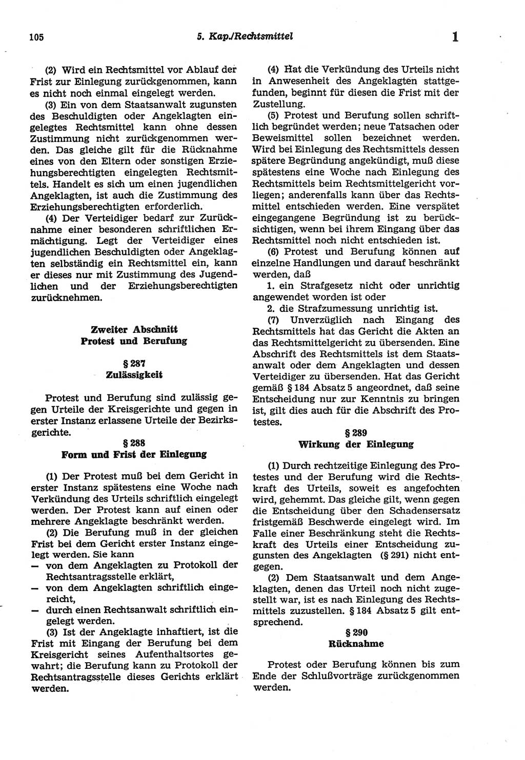 Strafprozeßordnung (StPO) der Deutschen Demokratischen Republik (DDR) sowie angrenzende Gesetze und Bestimmungen 1977, Seite 105 (StPO DDR Ges. Best. 1977, S. 105)