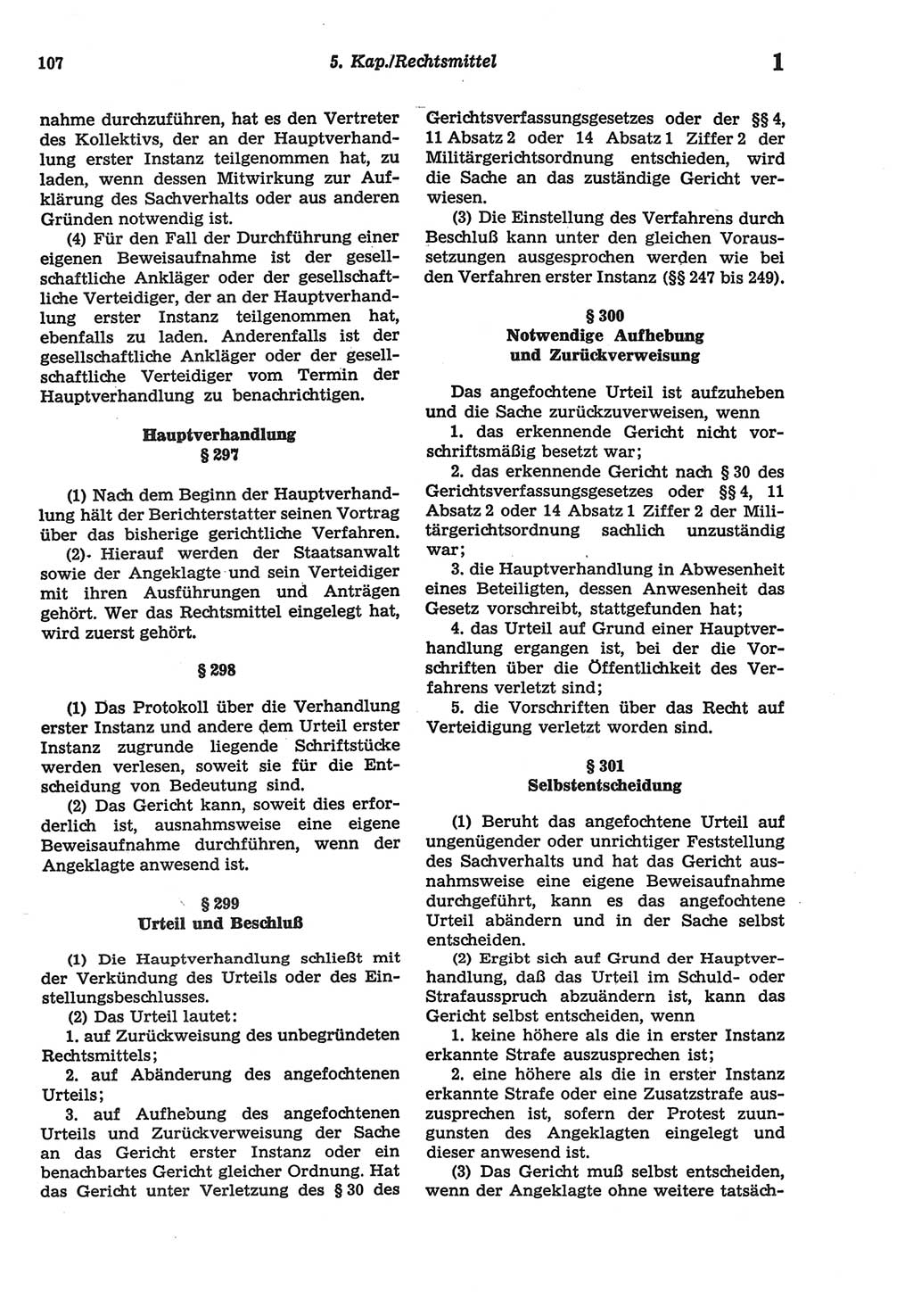 Strafprozeßordnung (StPO) der Deutschen Demokratischen Republik (DDR) sowie angrenzende Gesetze und Bestimmungen 1977, Seite 107 (StPO DDR Ges. Best. 1977, S. 107)