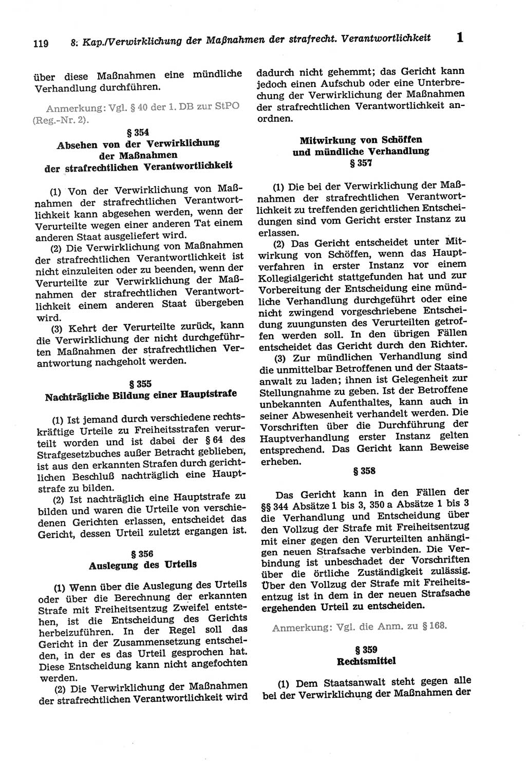 Strafprozeßordnung (StPO) der Deutschen Demokratischen Republik (DDR) sowie angrenzende Gesetze und Bestimmungen 1977, Seite 119 (StPO DDR Ges. Best. 1977, S. 119)