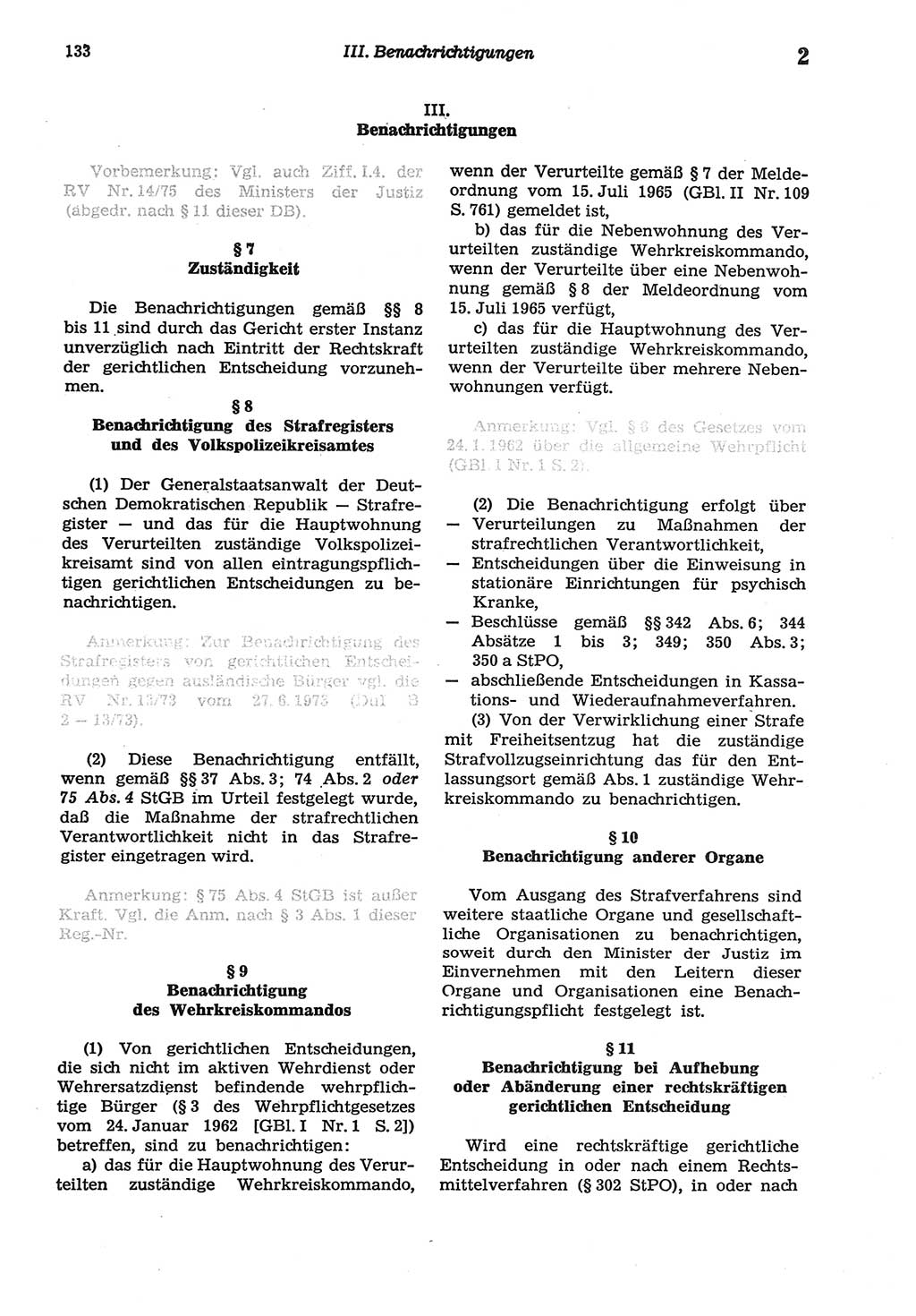 Strafprozeßordnung (StPO) der Deutschen Demokratischen Republik (DDR) sowie angrenzende Gesetze und Bestimmungen 1977, Seite 133 (StPO DDR Ges. Best. 1977, S. 133)