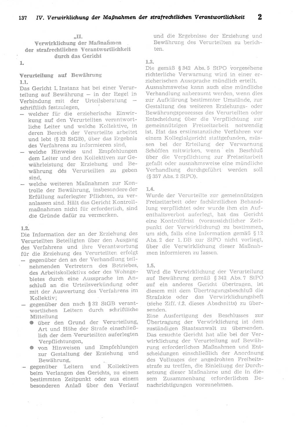 Strafprozeßordnung (StPO) der Deutschen Demokratischen Republik (DDR) sowie angrenzende Gesetze und Bestimmungen 1977, Seite 137 (StPO DDR Ges. Best. 1977, S. 137)