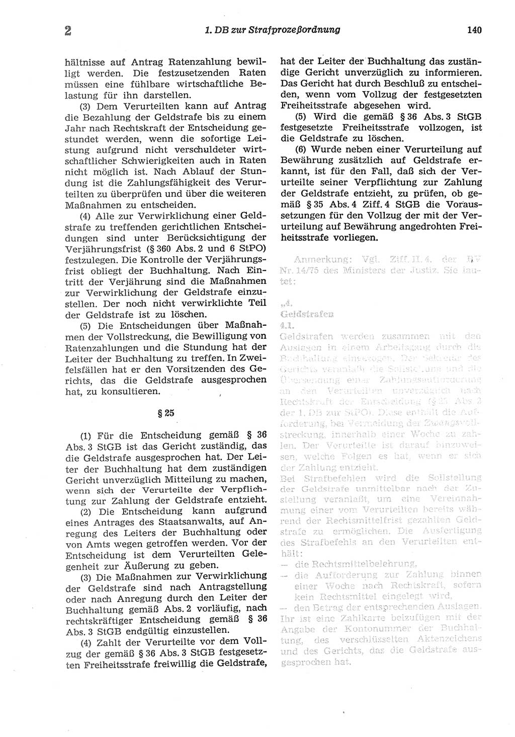 Strafprozeßordnung (StPO) der Deutschen Demokratischen Republik (DDR) sowie angrenzende Gesetze und Bestimmungen 1977, Seite 140 (StPO DDR Ges. Best. 1977, S. 140)