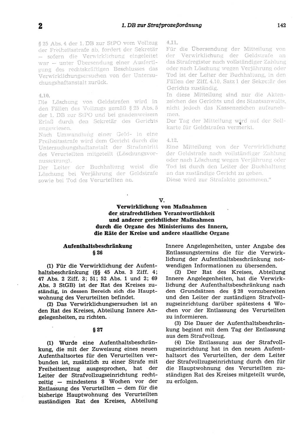 Strafprozeßordnung (StPO) der Deutschen Demokratischen Republik (DDR) sowie angrenzende Gesetze und Bestimmungen 1977, Seite 142 (StPO DDR Ges. Best. 1977, S. 142)