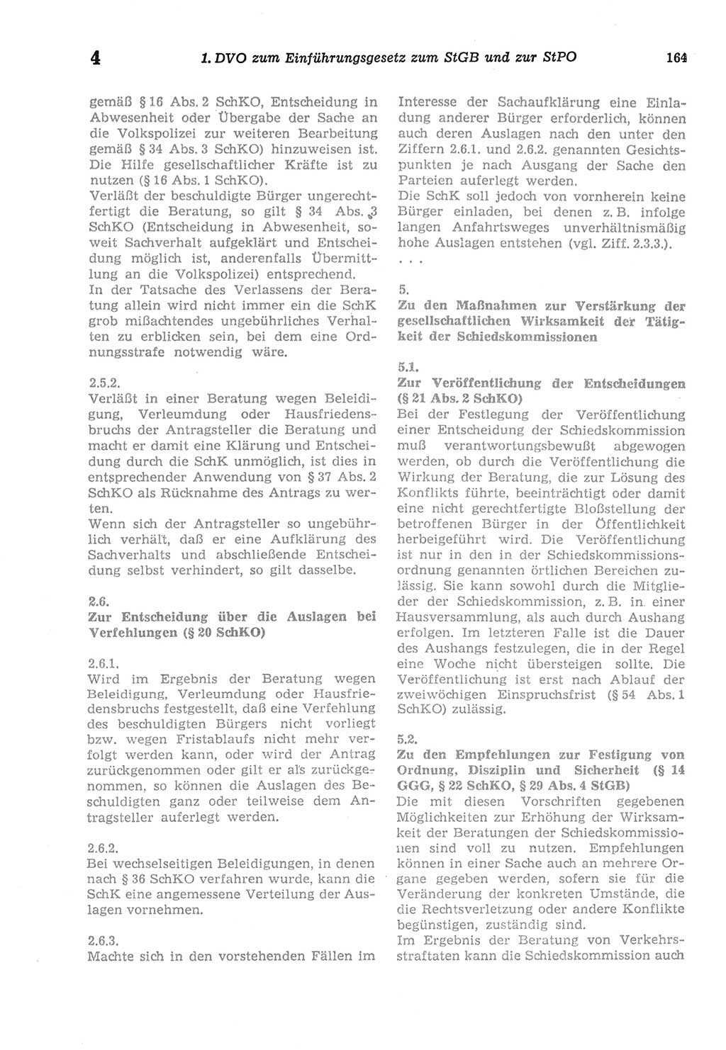 Strafprozeßordnung (StPO) der Deutschen Demokratischen Republik (DDR) sowie angrenzende Gesetze und Bestimmungen 1977, Seite 164 (StPO DDR Ges. Best. 1977, S. 164)