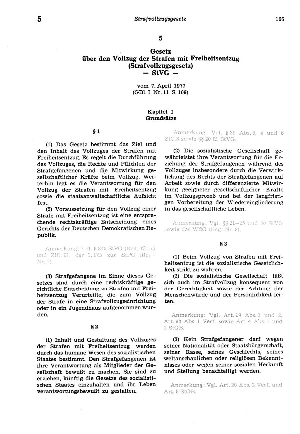 Strafprozeßordnung (StPO) der Deutschen Demokratischen Republik (DDR) sowie angrenzende Gesetze und Bestimmungen 1977, Seite 166 (StPO DDR Ges. Best. 1977, S. 166)