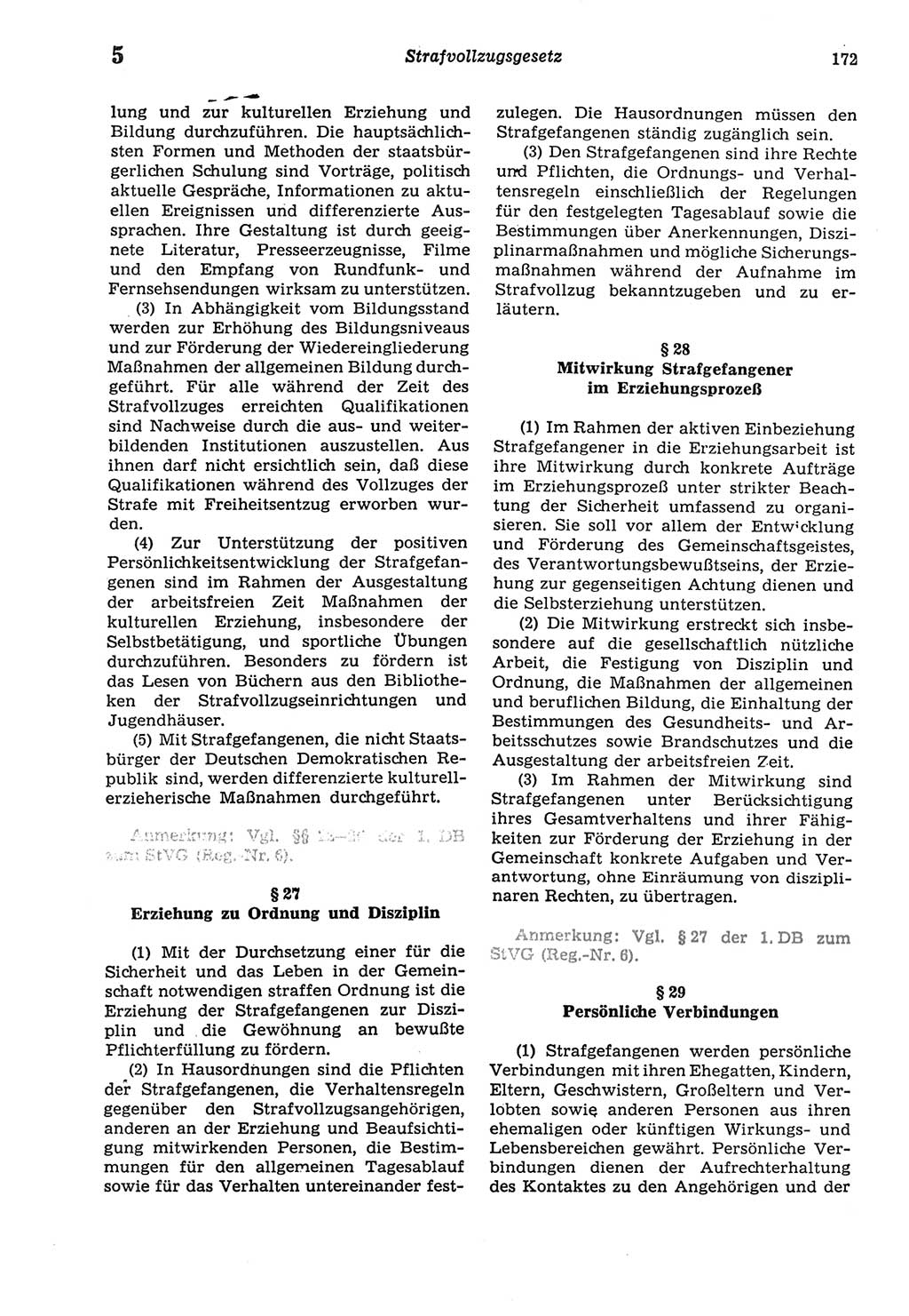 Strafprozeßordnung (StPO) der Deutschen Demokratischen Republik (DDR) sowie angrenzende Gesetze und Bestimmungen 1977, Seite 172 (StPO DDR Ges. Best. 1977, S. 172)