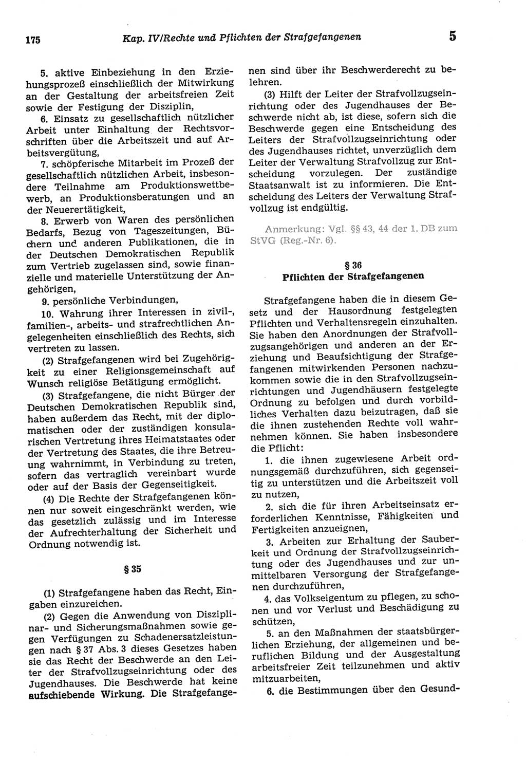 Strafprozeßordnung (StPO) der Deutschen Demokratischen Republik (DDR) sowie angrenzende Gesetze und Bestimmungen 1977, Seite 175 (StPO DDR Ges. Best. 1977, S. 175)