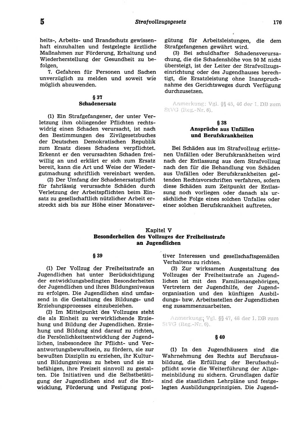 Strafprozeßordnung (StPO) der Deutschen Demokratischen Republik (DDR) sowie angrenzende Gesetze und Bestimmungen 1977, Seite 176 (StPO DDR Ges. Best. 1977, S. 176)