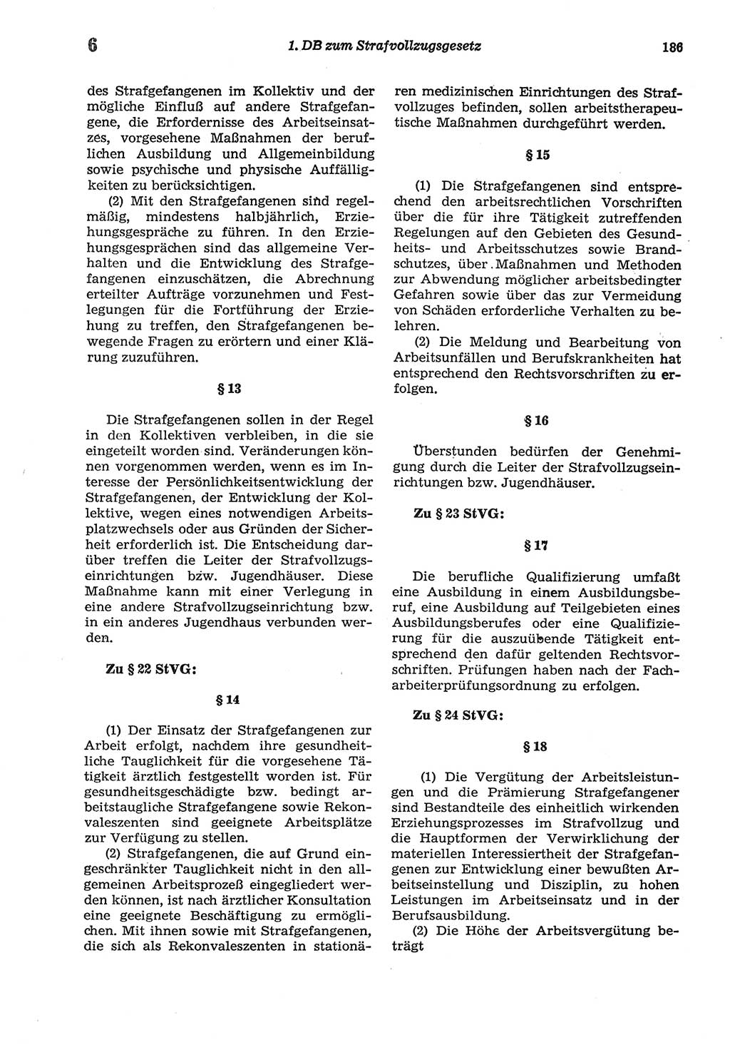 Strafprozeßordnung (StPO) der Deutschen Demokratischen Republik (DDR) sowie angrenzende Gesetze und Bestimmungen 1977, Seite 186 (StPO DDR Ges. Best. 1977, S. 186)