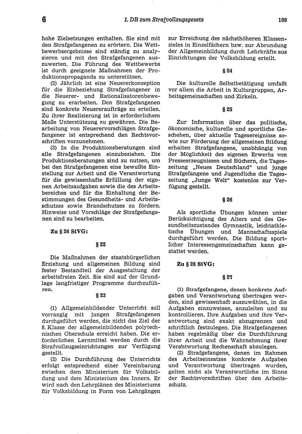 Strafprozeßordnung (StPO) der Deutschen Demokratischen Republik (DDR) sowie angrenzende Gesetze und Bestimmungen 1977, Seite 188 (StPO DDR Ges. Best. 1977, S. 188)