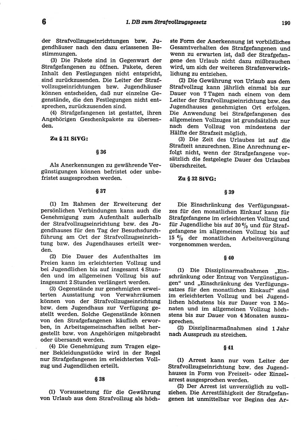 Strafprozeßordnung (StPO) der Deutschen Demokratischen Republik (DDR) sowie angrenzende Gesetze und Bestimmungen 1977, Seite 190 (StPO DDR Ges. Best. 1977, S. 190)