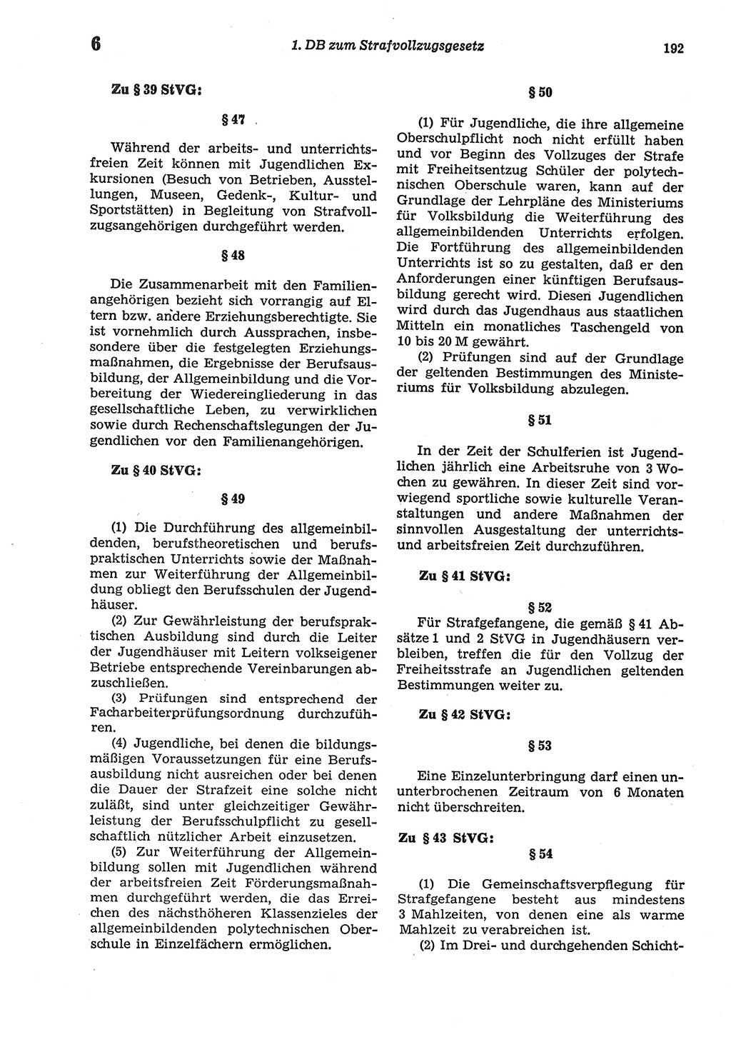 Strafprozeßordnung (StPO) der Deutschen Demokratischen Republik (DDR) sowie angrenzende Gesetze und Bestimmungen 1977, Seite 192 (StPO DDR Ges. Best. 1977, S. 192)