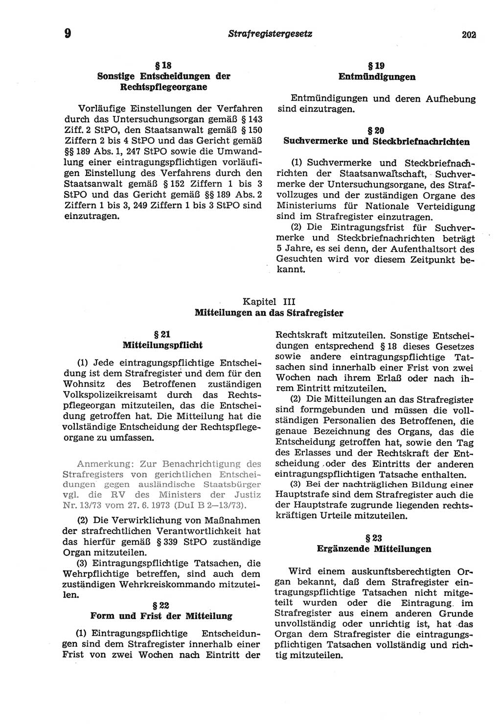 Strafprozeßordnung (StPO) der Deutschen Demokratischen Republik (DDR) sowie angrenzende Gesetze und Bestimmungen 1977, Seite 202 (StPO DDR Ges. Best. 1977, S. 202)