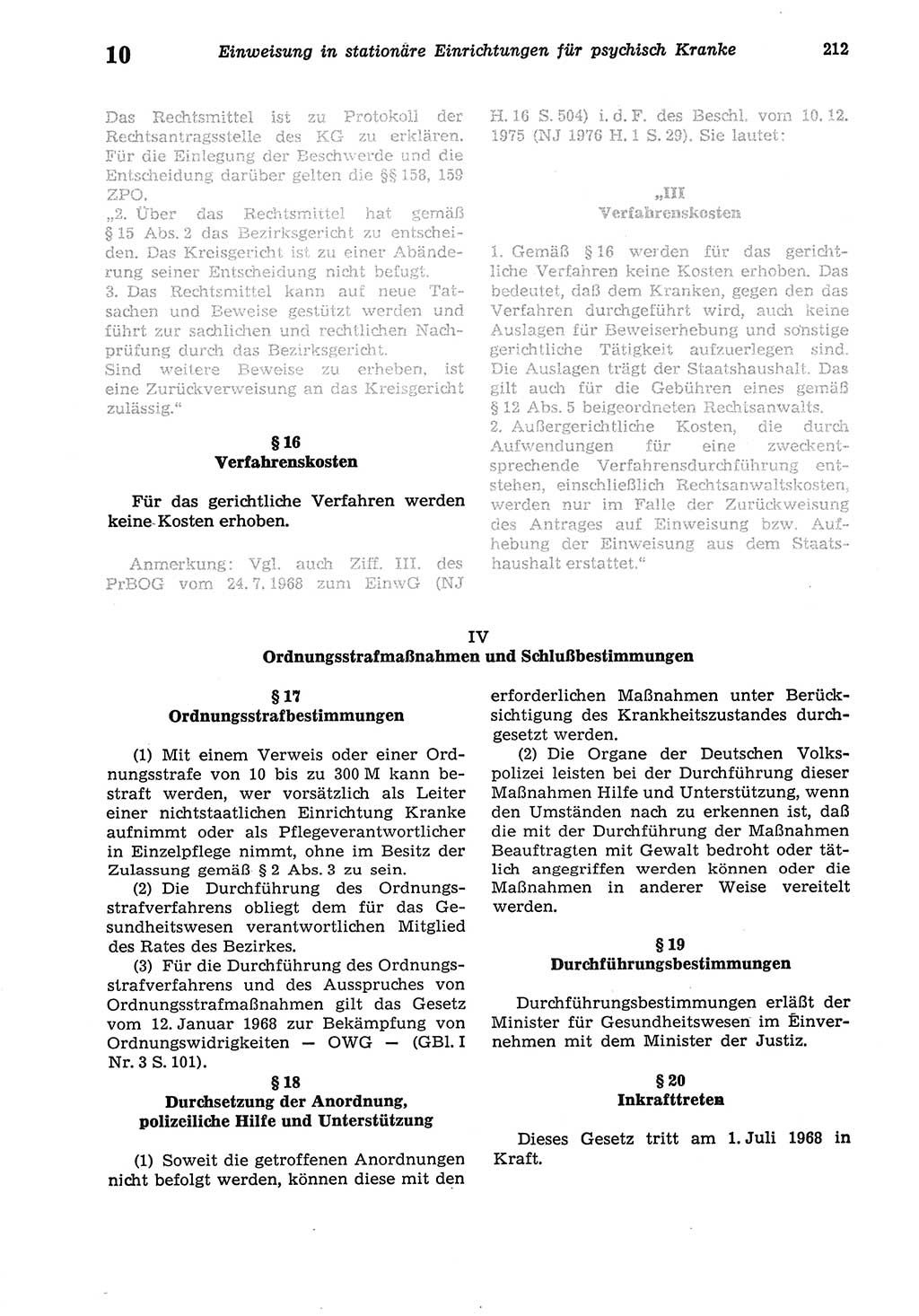 Strafprozeßordnung (StPO) der Deutschen Demokratischen Republik (DDR) sowie angrenzende Gesetze und Bestimmungen 1977, Seite 212 (StPO DDR Ges. Best. 1977, S. 212)
