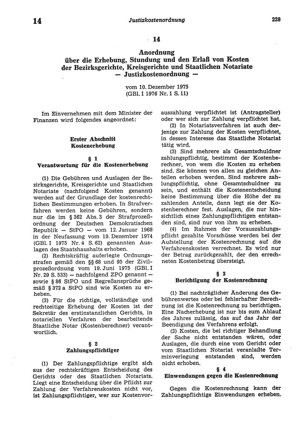 Strafprozeßordnung (StPO) der Deutschen Demokratischen Republik (DDR) sowie angrenzende Gesetze und Bestimmungen 1977, Seite 228 (StPO DDR Ges. Best. 1977, S. 228)
