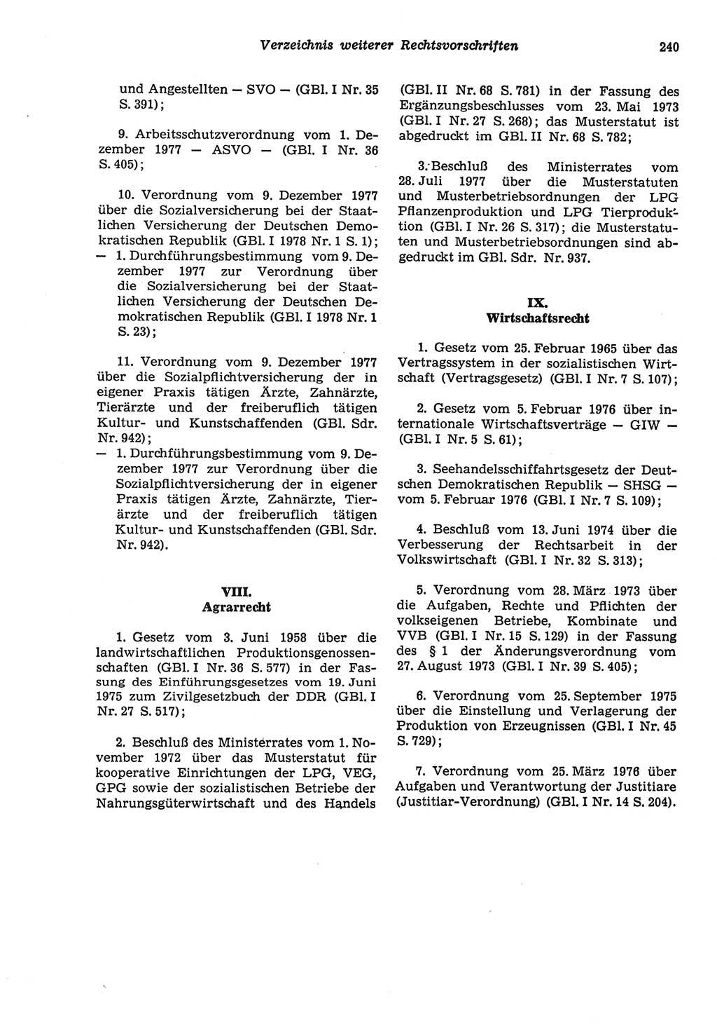 Strafprozeßordnung (StPO) der Deutschen Demokratischen Republik (DDR) sowie angrenzende Gesetze und Bestimmungen 1977, Seite 240 (StPO DDR Ges. Best. 1977, S. 240)