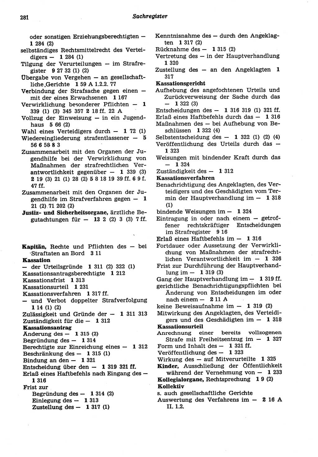 Strafprozeßordnung (StPO) der Deutschen Demokratischen Republik (DDR) sowie angrenzende Gesetze und Bestimmungen 1977, Seite 281 (StPO DDR Ges. Best. 1977, S. 281)