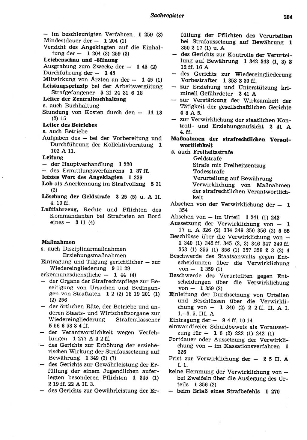 Strafprozeßordnung (StPO) der Deutschen Demokratischen Republik (DDR) sowie angrenzende Gesetze und Bestimmungen 1977, Seite 284 (StPO DDR Ges. Best. 1977, S. 284)