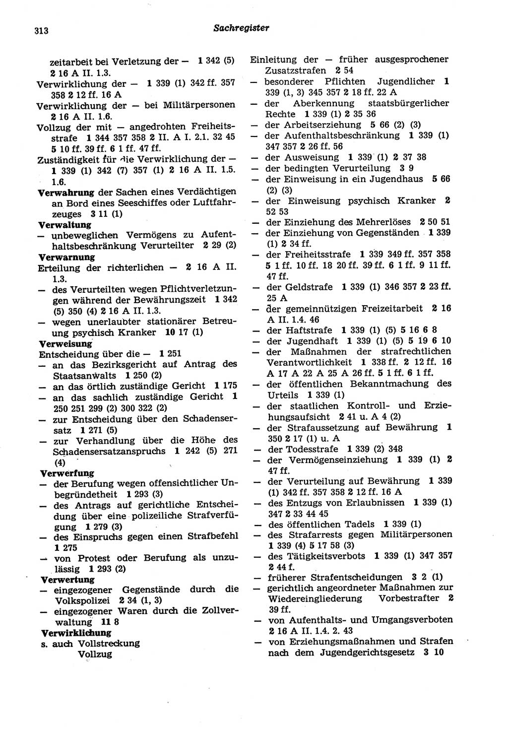 Strafprozeßordnung (StPO) der Deutschen Demokratischen Republik (DDR) sowie angrenzende Gesetze und Bestimmungen 1977, Seite 313 (StPO DDR Ges. Best. 1977, S. 313)