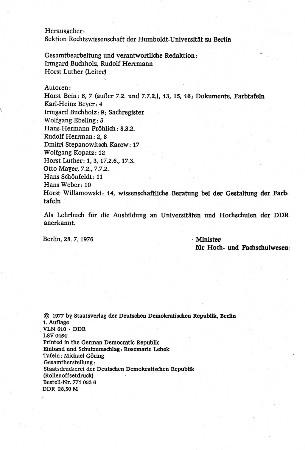 Strafverfahrensrecht [Deutsche Demokratische Republik (DDR)], Lehrbuch 1977, Seite 4 (Strafverf.-R. DDR Lb. 1977, S. 4)