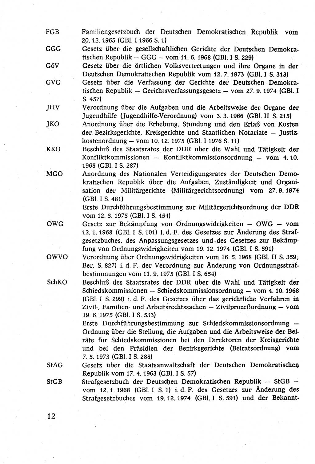 Strafverfahrensrecht [Deutsche Demokratische Republik (DDR)], Lehrbuch 1977, Seite 12 (Strafverf.-R. DDR Lb. 1977, S. 12)