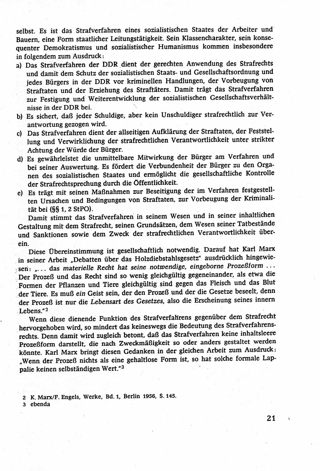 Strafverfahrensrecht [Deutsche Demokratische Republik (DDR)], Lehrbuch 1977, Seite 21 (Strafverf.-R. DDR Lb. 1977, S. 21)