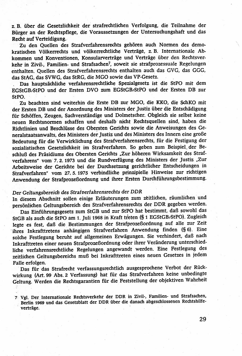 Strafverfahrensrecht [Deutsche Demokratische Republik (DDR)], Lehrbuch 1977, Seite 29 (Strafverf.-R. DDR Lb. 1977, S. 29)