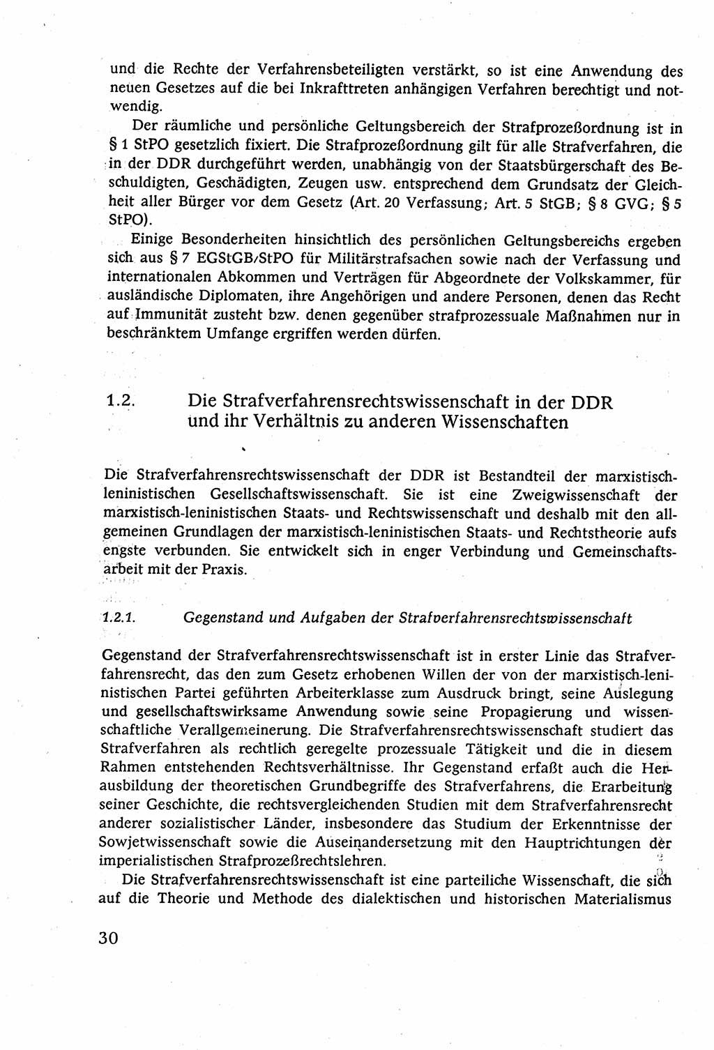 Strafverfahrensrecht [Deutsche Demokratische Republik (DDR)], Lehrbuch 1977, Seite 30 (Strafverf.-R. DDR Lb. 1977, S. 30)