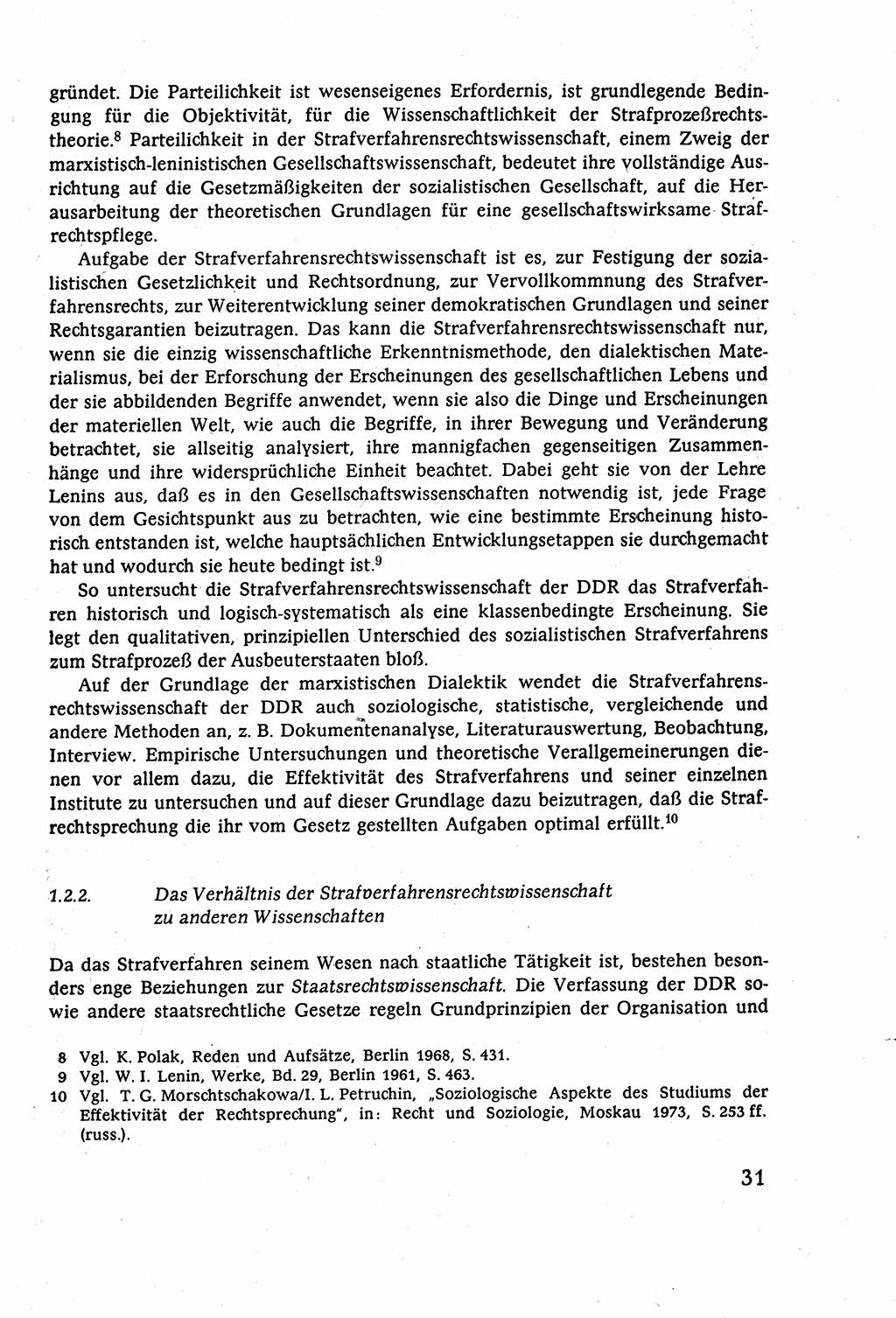 Strafverfahrensrecht [Deutsche Demokratische Republik (DDR)], Lehrbuch 1977, Seite 31 (Strafverf.-R. DDR Lb. 1977, S. 31)