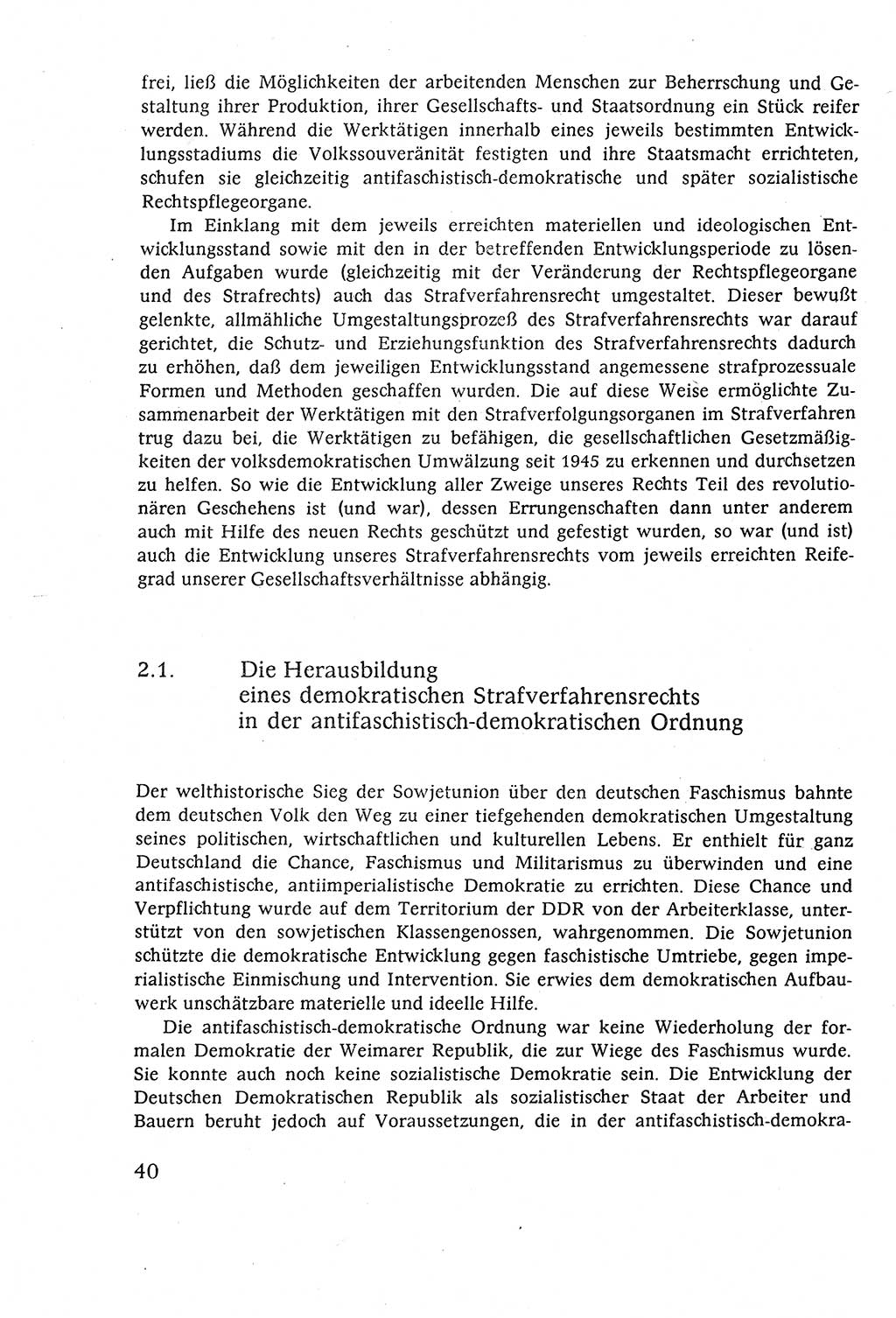 Strafverfahrensrecht [Deutsche Demokratische Republik (DDR)], Lehrbuch 1977, Seite 40 (Strafverf.-R. DDR Lb. 1977, S. 40)