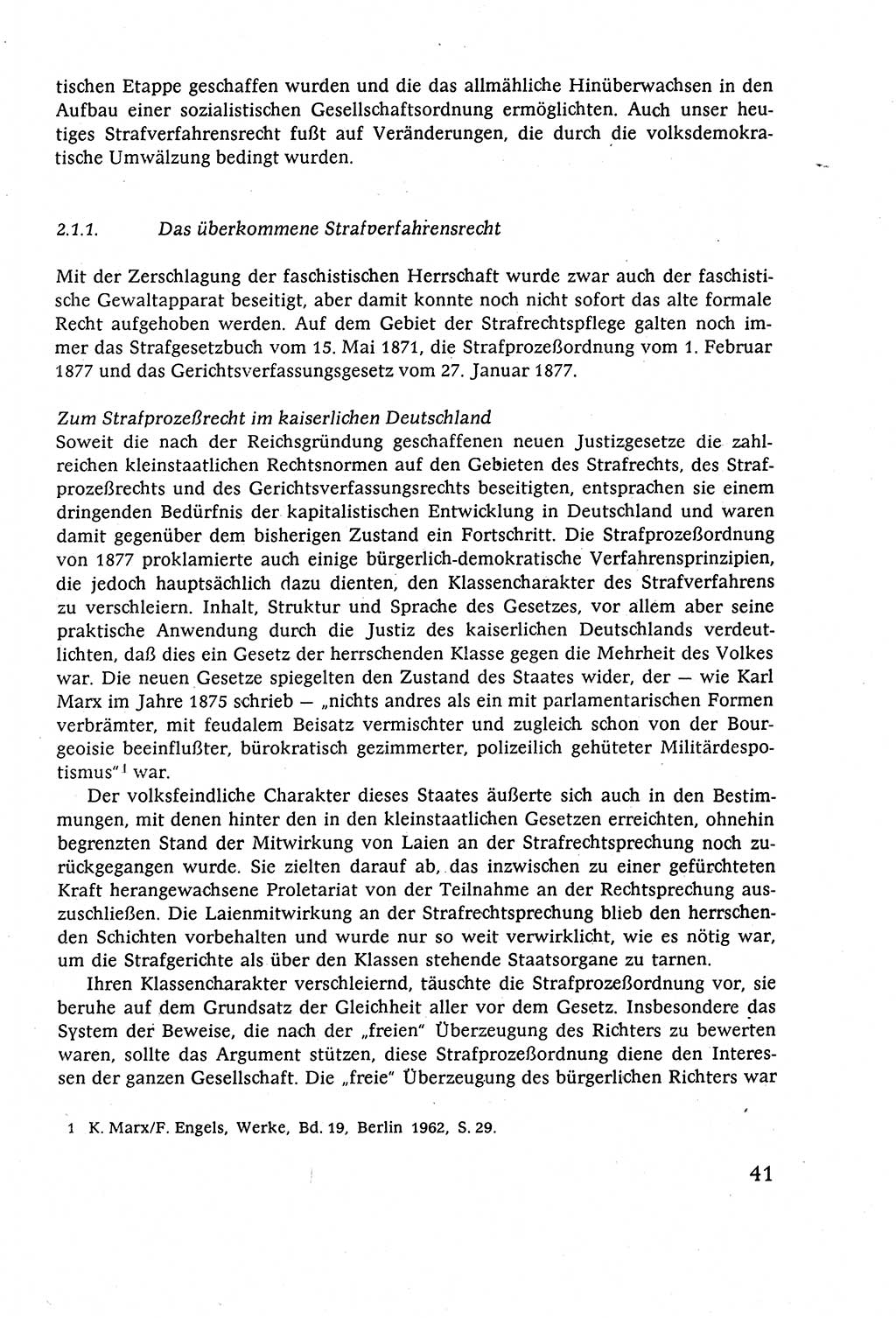 Strafverfahrensrecht [Deutsche Demokratische Republik (DDR)], Lehrbuch 1977, Seite 41 (Strafverf.-R. DDR Lb. 1977, S. 41)