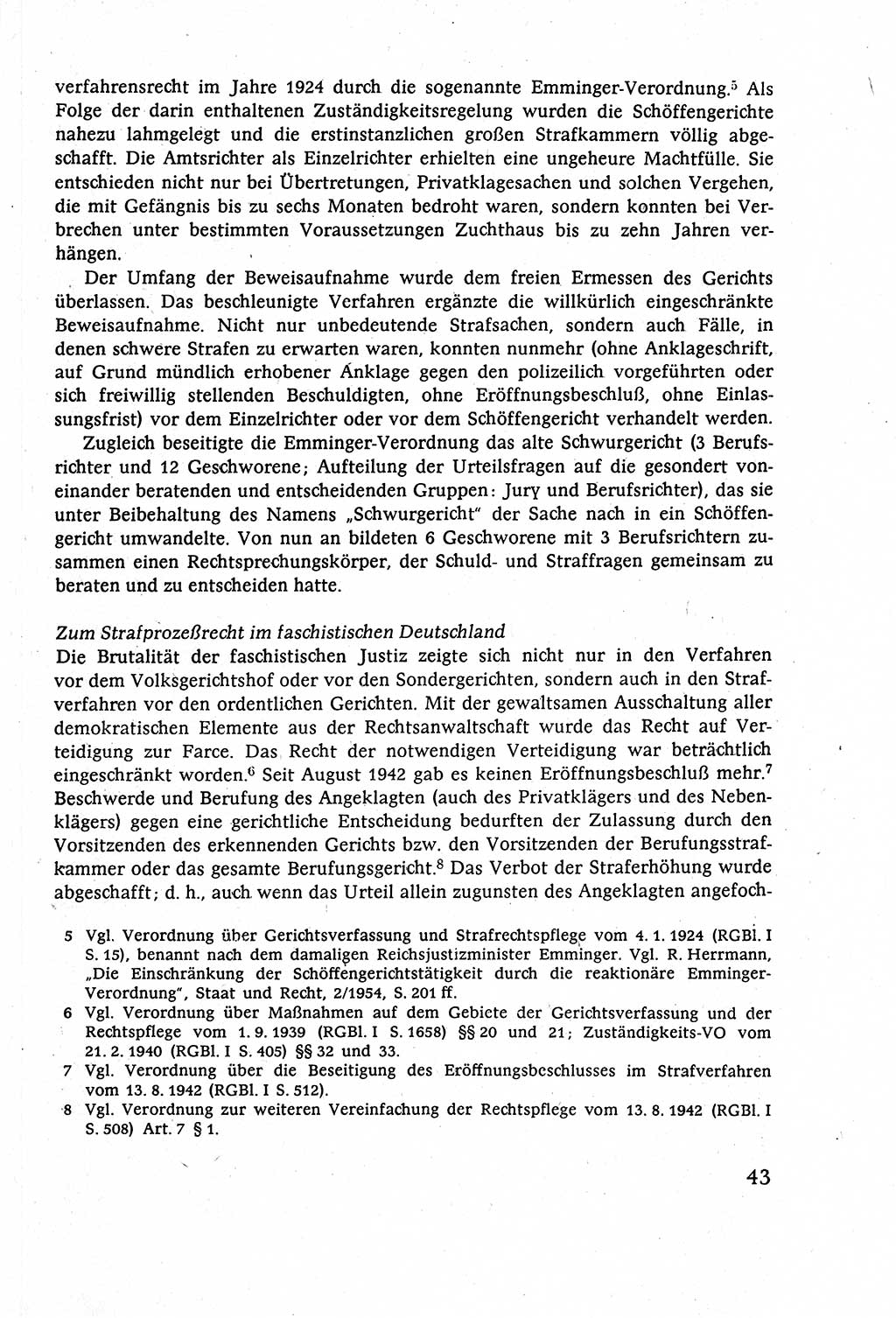 Strafverfahrensrecht [Deutsche Demokratische Republik (DDR)], Lehrbuch 1977, Seite 43 (Strafverf.-R. DDR Lb. 1977, S. 43)