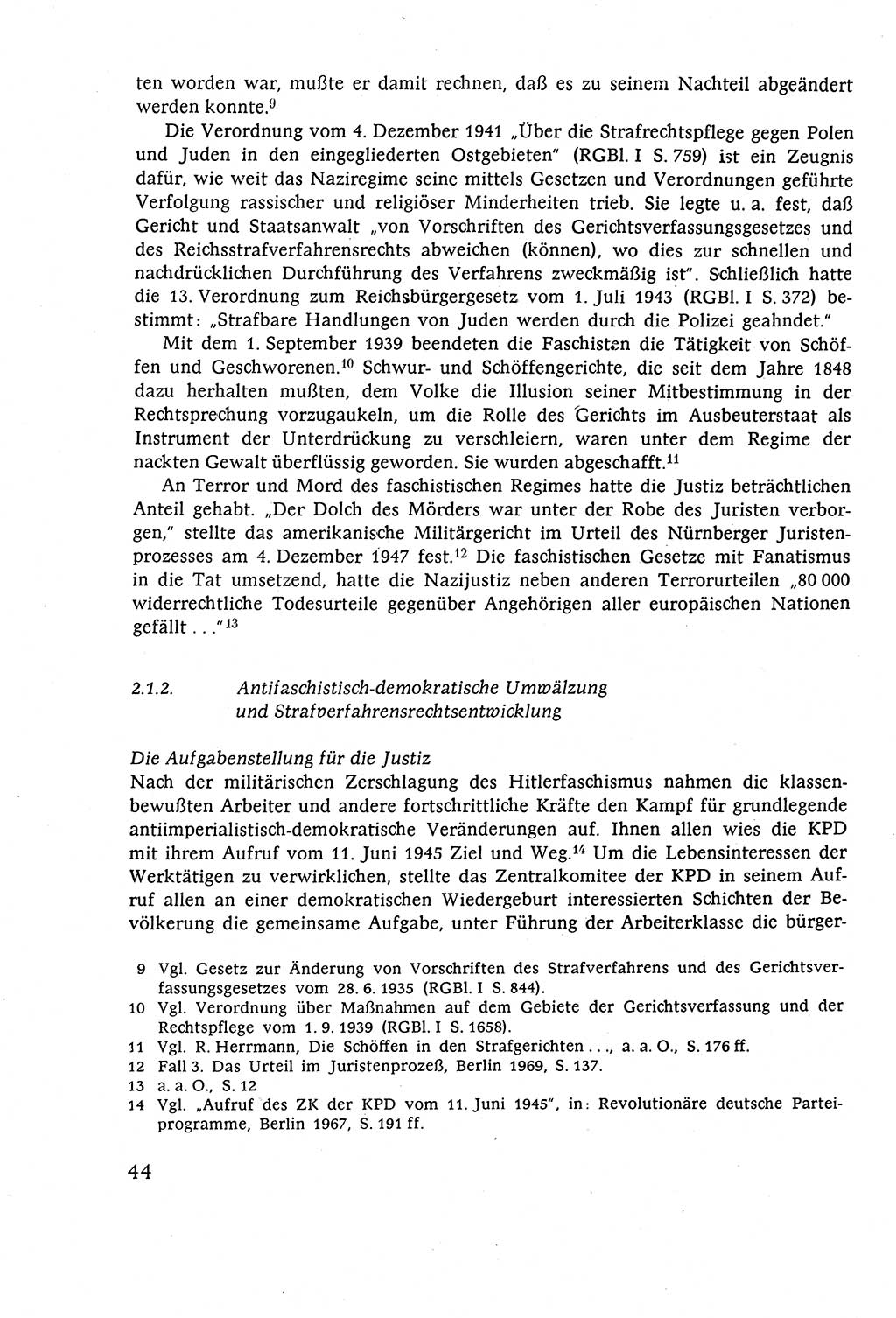 Strafverfahrensrecht [Deutsche Demokratische Republik (DDR)], Lehrbuch 1977, Seite 44 (Strafverf.-R. DDR Lb. 1977, S. 44)