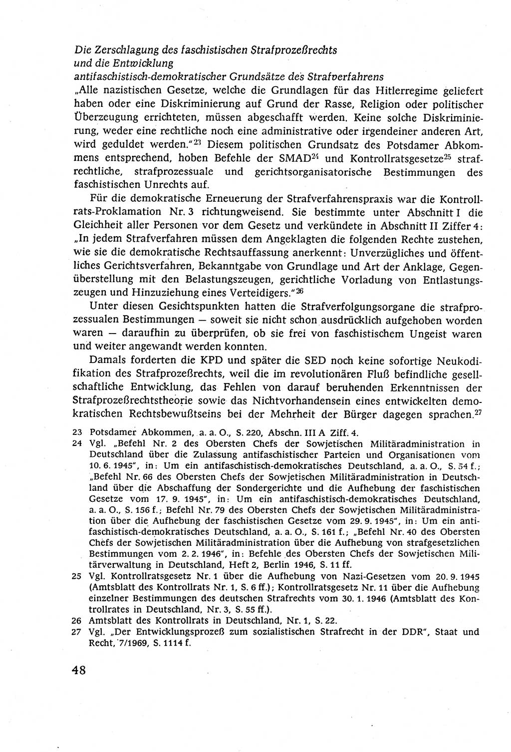 Strafverfahrensrecht [Deutsche Demokratische Republik (DDR)], Lehrbuch 1977, Seite 48 (Strafverf.-R. DDR Lb. 1977, S. 48)