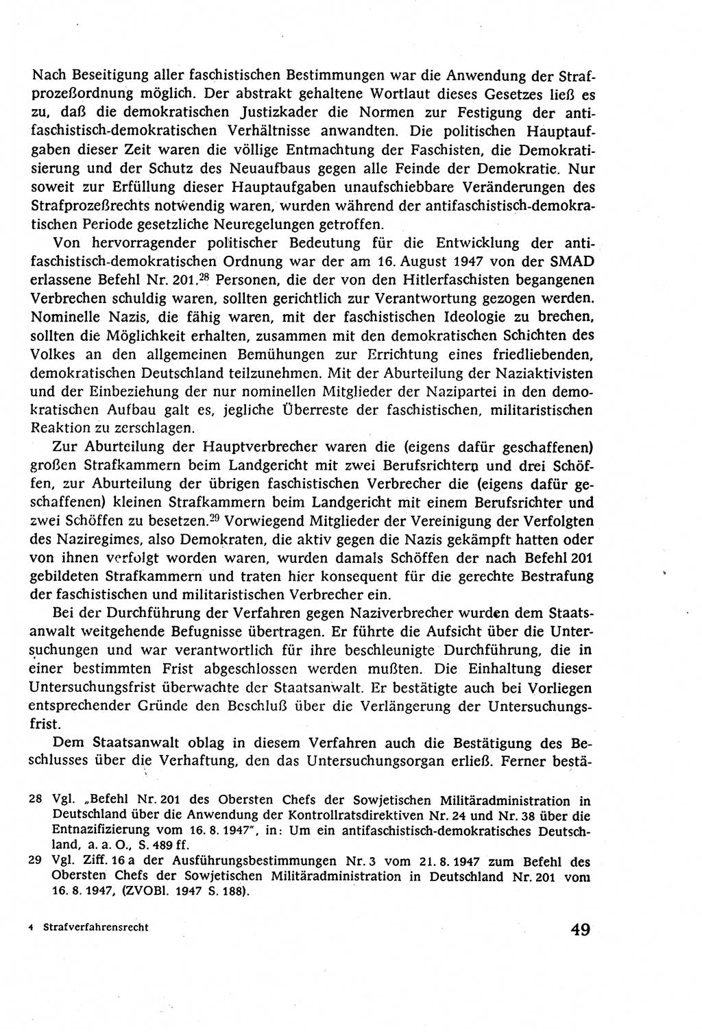 Strafverfahrensrecht [Deutsche Demokratische Republik (DDR)], Lehrbuch 1977, Seite 49 (Strafverf.-R. DDR Lb. 1977, S. 49)