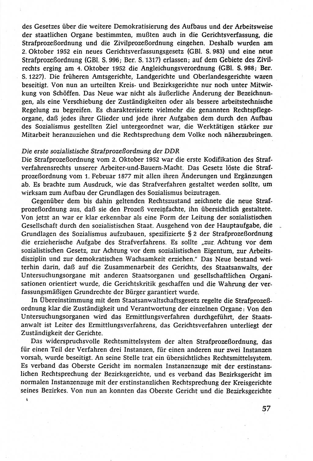 Strafverfahrensrecht [Deutsche Demokratische Republik (DDR)], Lehrbuch 1977, Seite 57 (Strafverf.-R. DDR Lb. 1977, S. 57)
