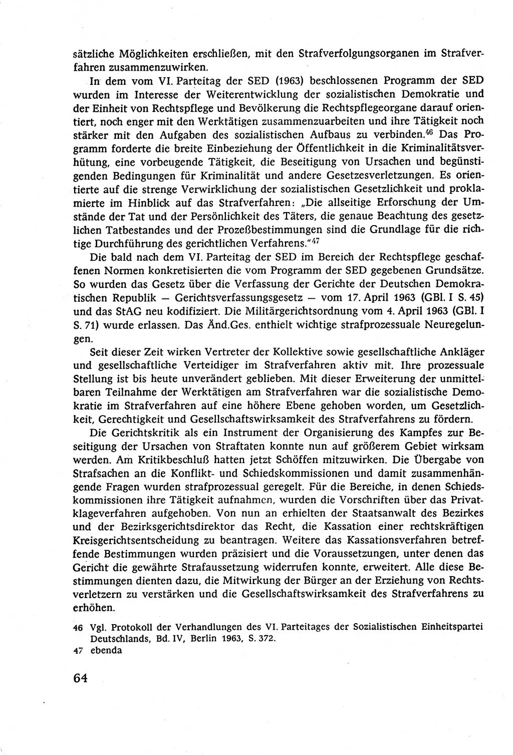 Strafverfahrensrecht [Deutsche Demokratische Republik (DDR)], Lehrbuch 1977, Seite 64 (Strafverf.-R. DDR Lb. 1977, S. 64)