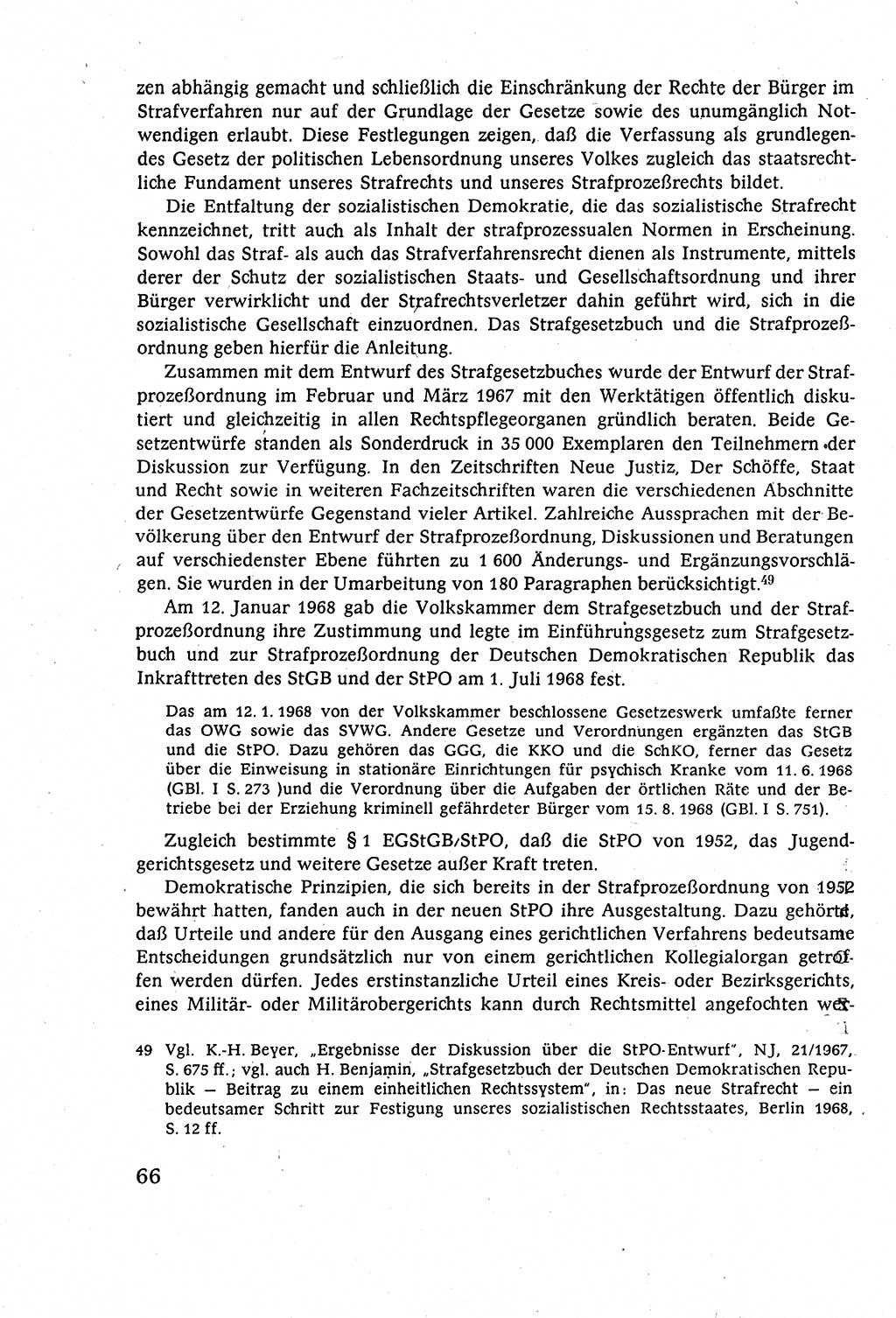 Strafverfahrensrecht [Deutsche Demokratische Republik (DDR)], Lehrbuch 1977, Seite 66 (Strafverf.-R. DDR Lb. 1977, S. 66)