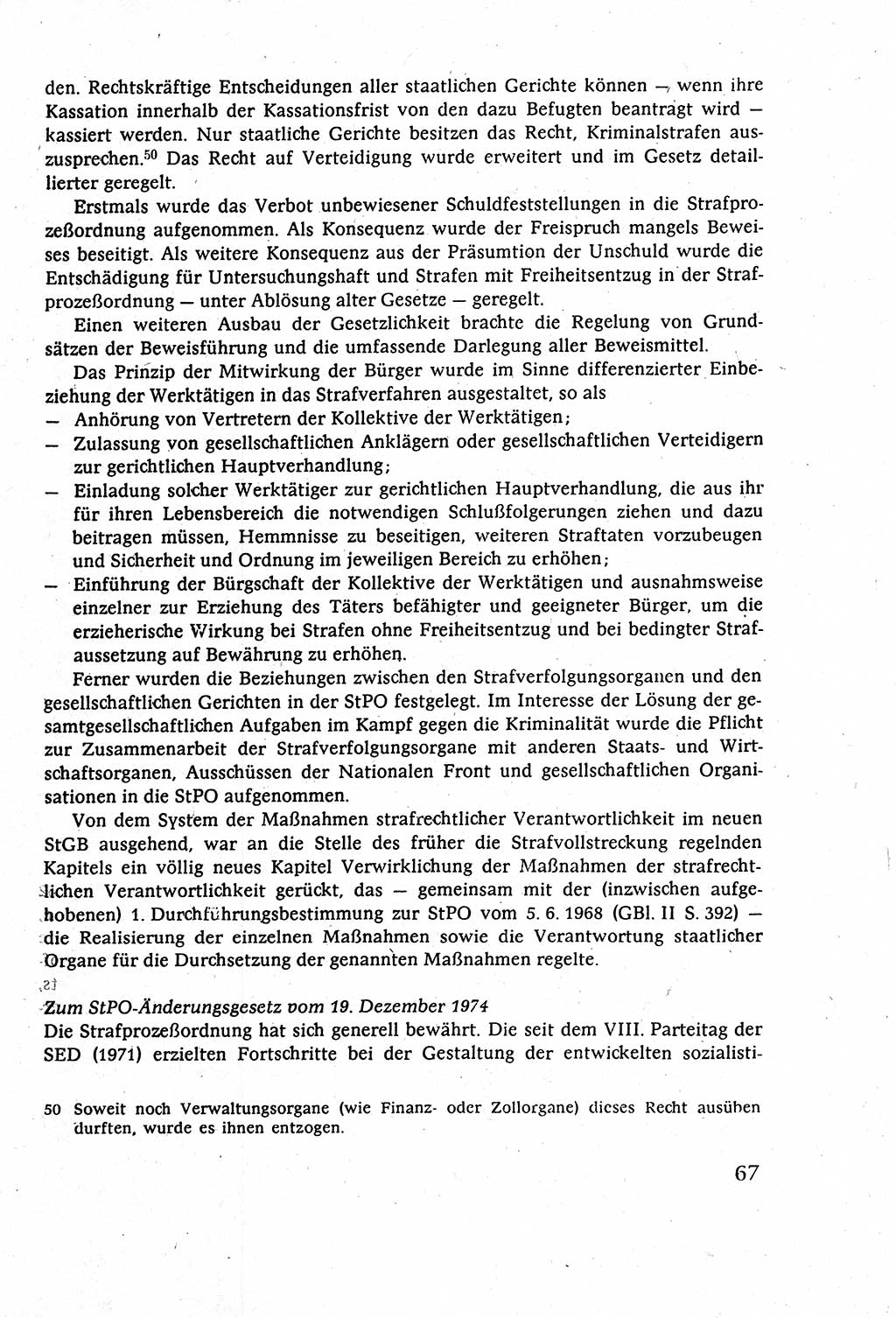 Strafverfahrensrecht [Deutsche Demokratische Republik (DDR)], Lehrbuch 1977, Seite 67 (Strafverf.-R. DDR Lb. 1977, S. 67)