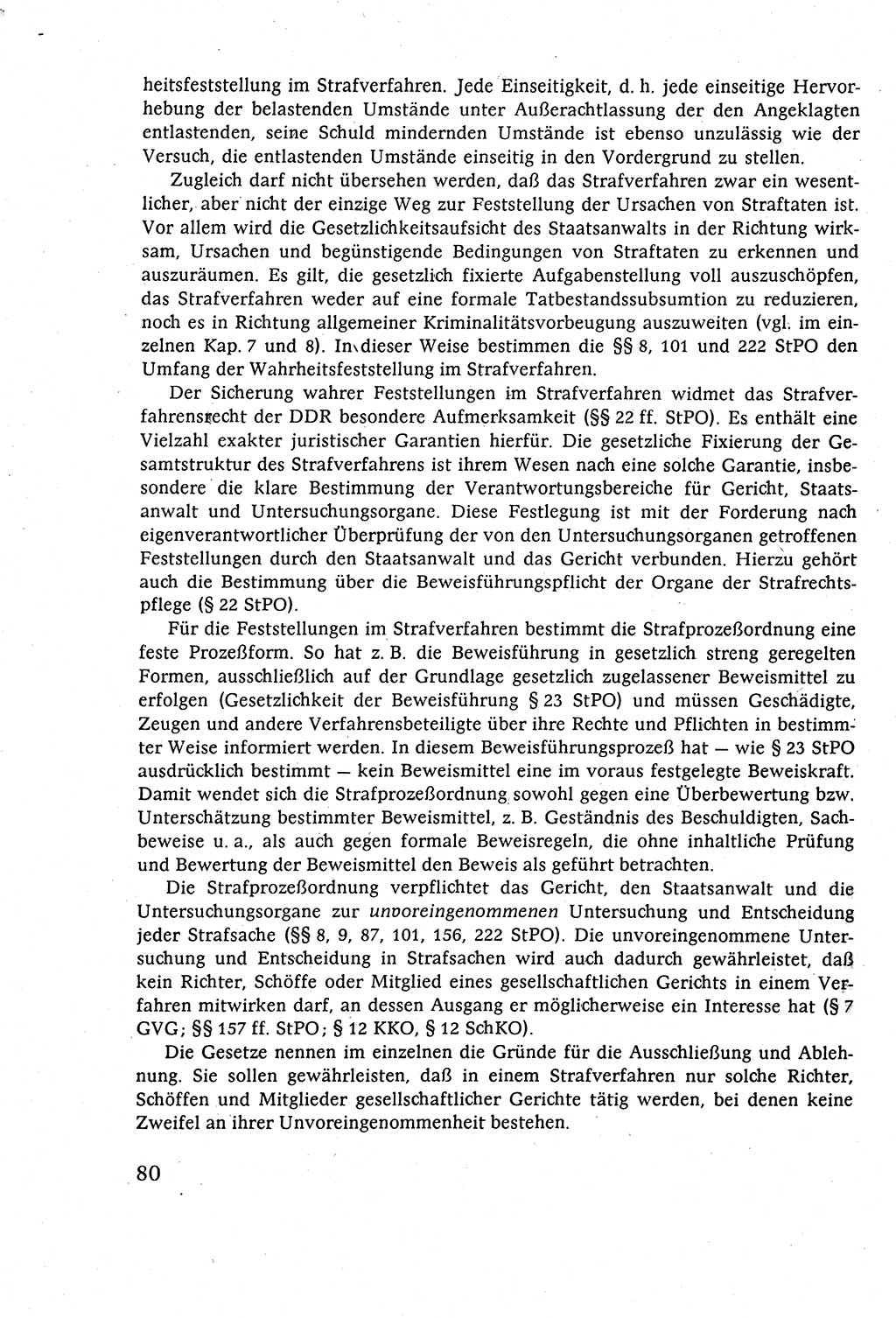 Strafverfahrensrecht [Deutsche Demokratische Republik (DDR)], Lehrbuch 1977, Seite 80 (Strafverf.-R. DDR Lb. 1977, S. 80)