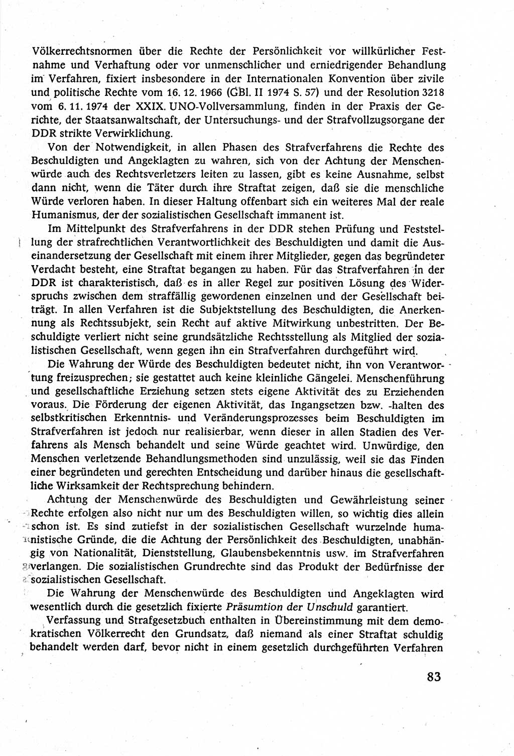 Strafverfahrensrecht [Deutsche Demokratische Republik (DDR)], Lehrbuch 1977, Seite 83 (Strafverf.-R. DDR Lb. 1977, S. 83)